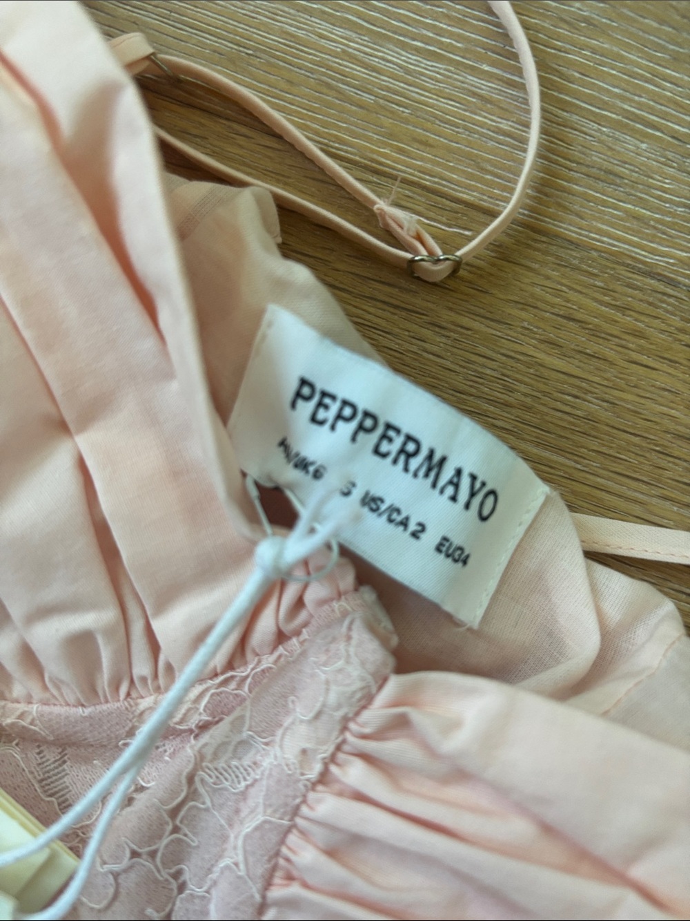 Peppermayo Lace Mini Dress in Blush - Picture 3 of 4